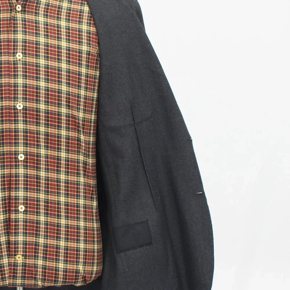 Prada 40R Gray Blazer Sport Coat Jacket 2-Button Solid T922